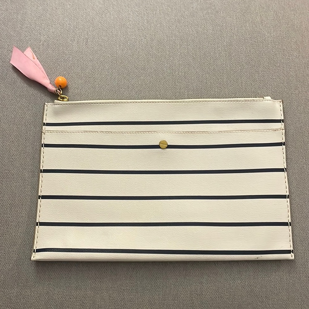 J. Crew Flat Striped Pouch
